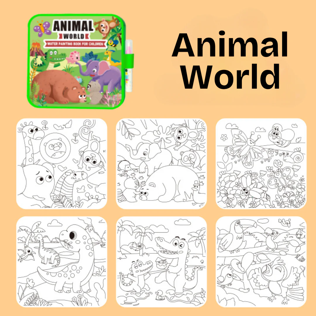 Mess-Free Reusable Water Coloring Book