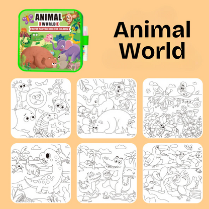 Mess-Free Reusable Water Coloring Book