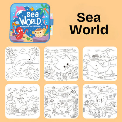 Mess-Free Reusable Water Coloring Book