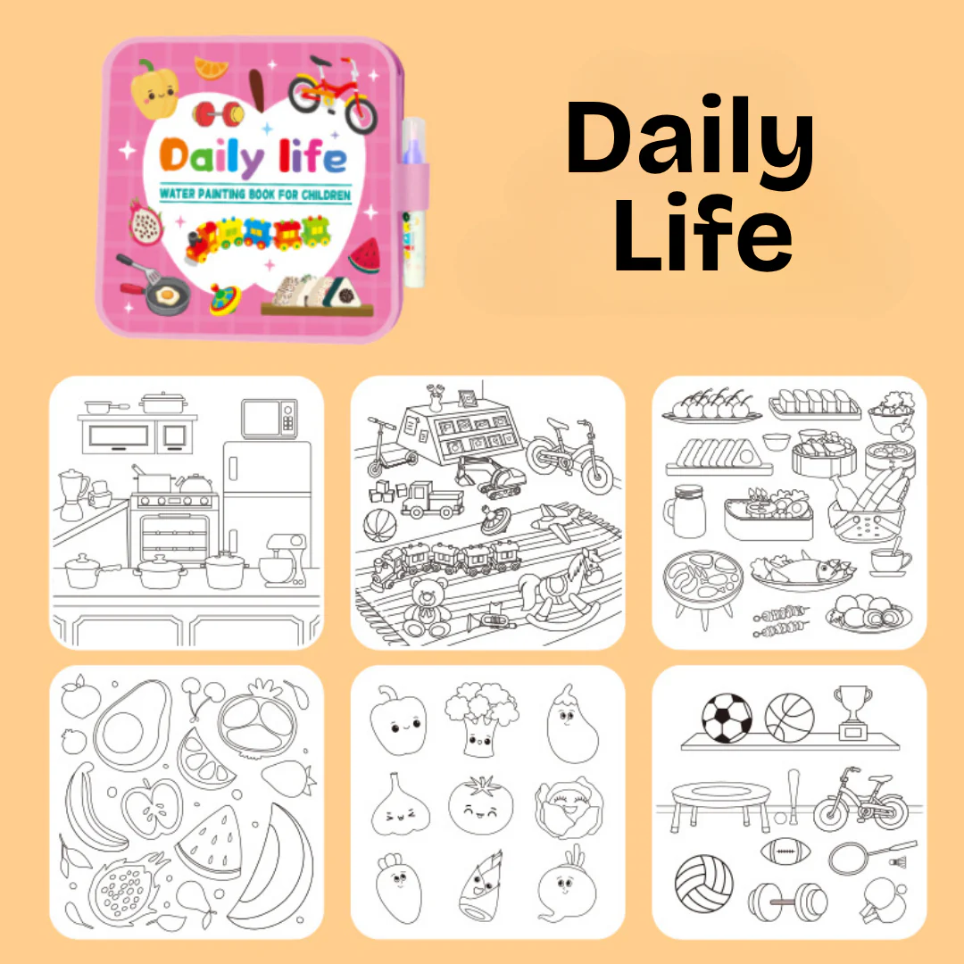 Mess-Free Reusable Water Coloring Book