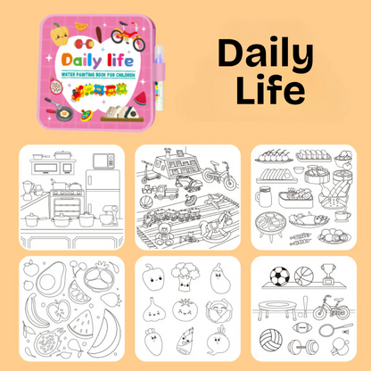 Mess-Free Reusable Water Coloring Book